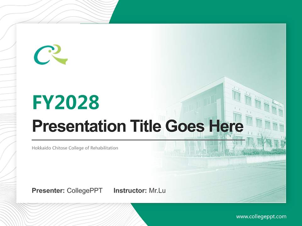 Hokkaido Chitose College of Rehabilitation Academic Presentation/Research Findings Report PPT Template4:3 ratio PPT effect preview image5