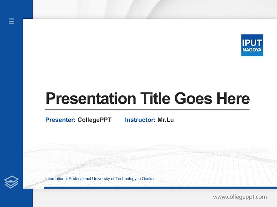 International Professional University of Technology in Osaka Thesis Proposal/Graduation Defense PPT Template4:3 ratio PPT effect preview image5