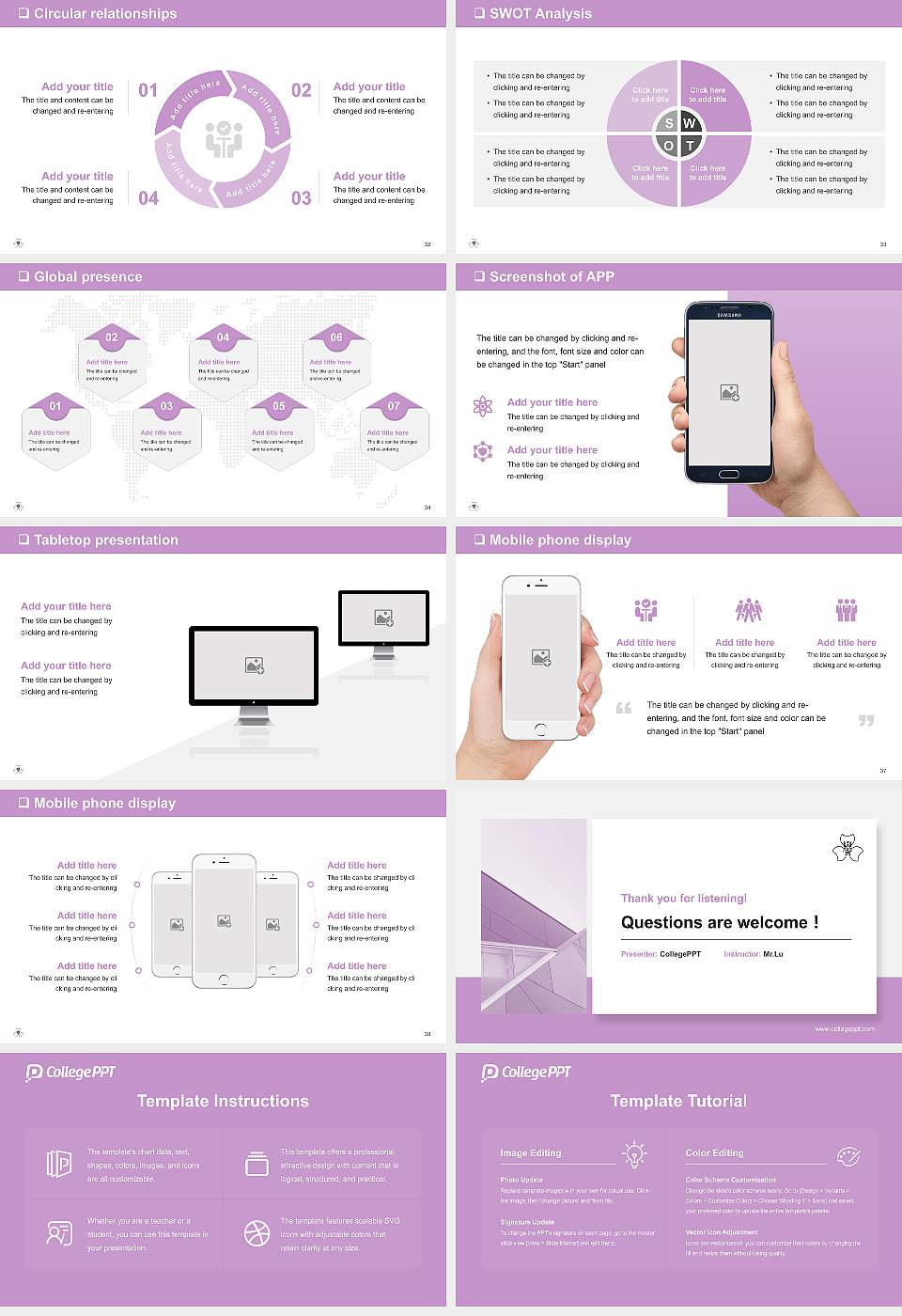 Gunma Prefectural Women’s University General Purpose PPT Template16:9 ratio PPT effect preview image5