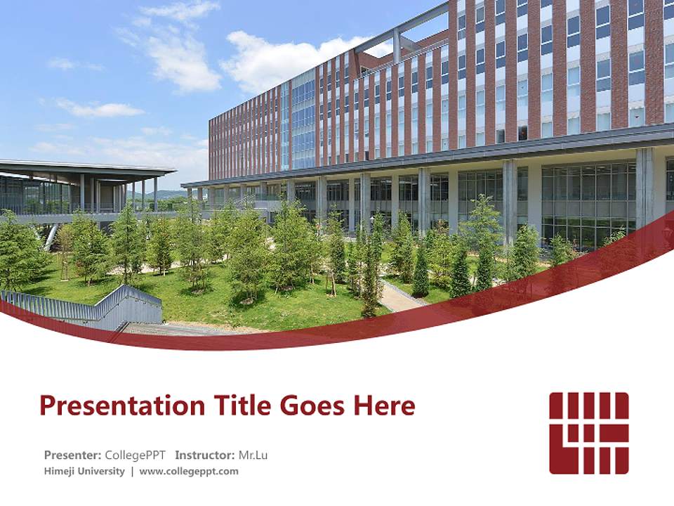 Himeji University Course/Courseware Creation PPT Template4:3 ratio PPT effect preview image5