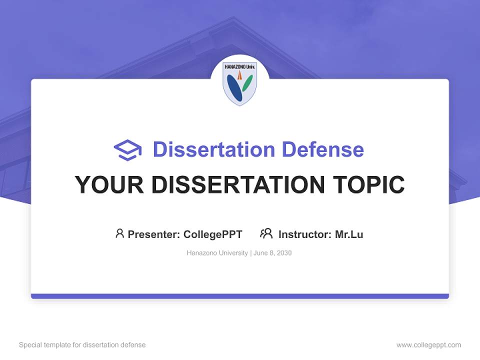 Hanazono University Graduation Thesis Defense PPT Template4:3 ratio PPT effect preview image7