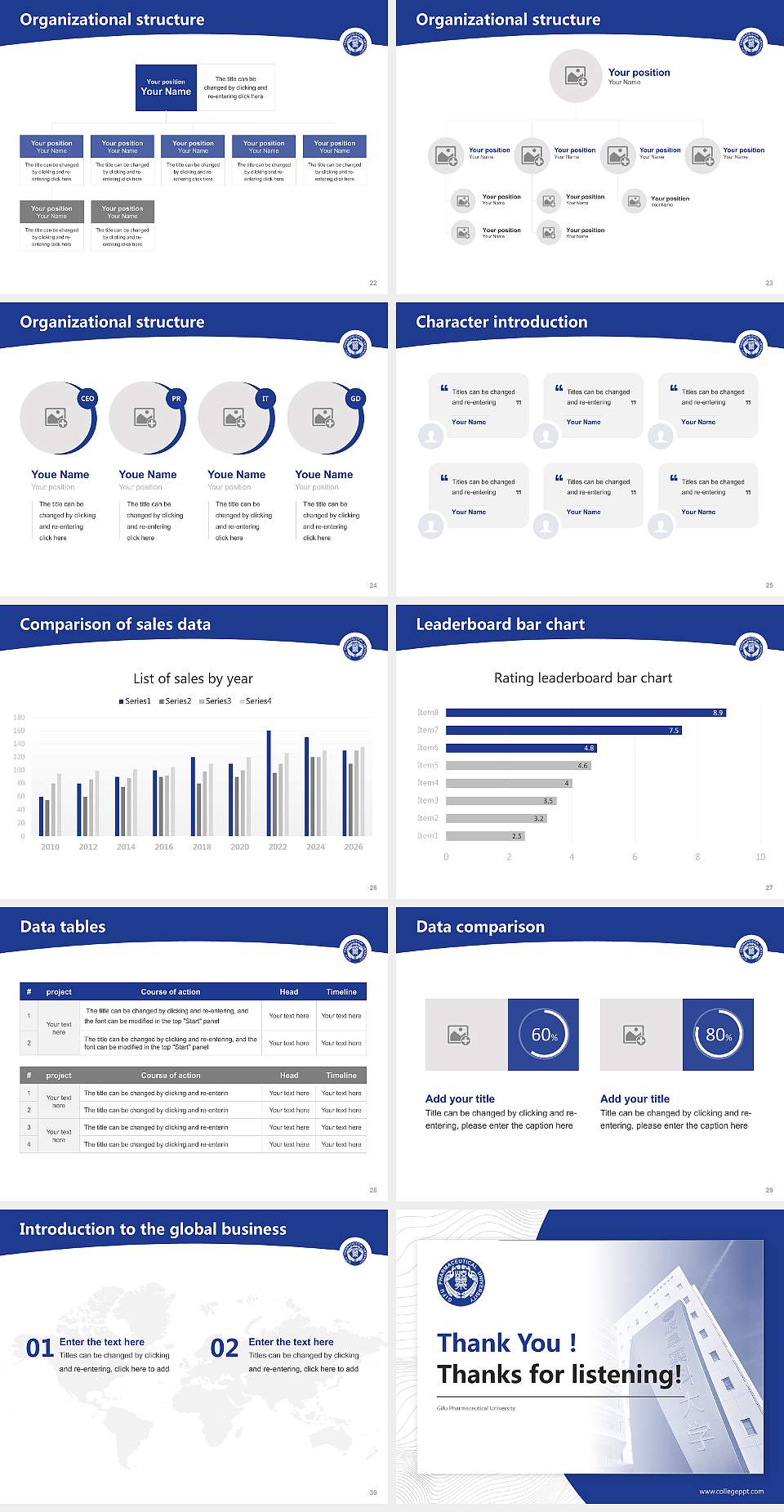 Gifu Pharmaceutical University Academic Presentation/Research Findings Report PPT Template4:3 ratio PPT effect preview image4