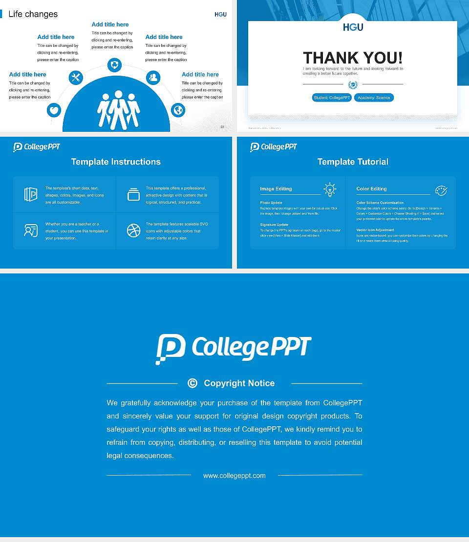 Hamamatsu Gakuin University National Scholarship Defense PPT Template16:9 ratio PPT effect preview image4