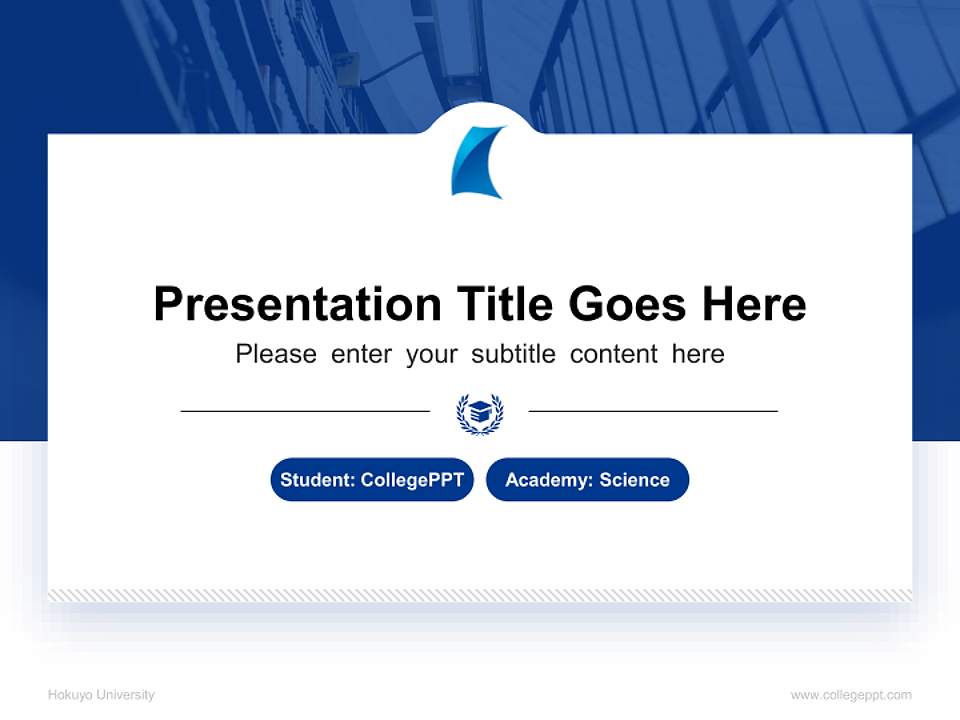 Hokuyo University National Scholarship Defense PPT Template4:3 ratio PPT effect preview image4