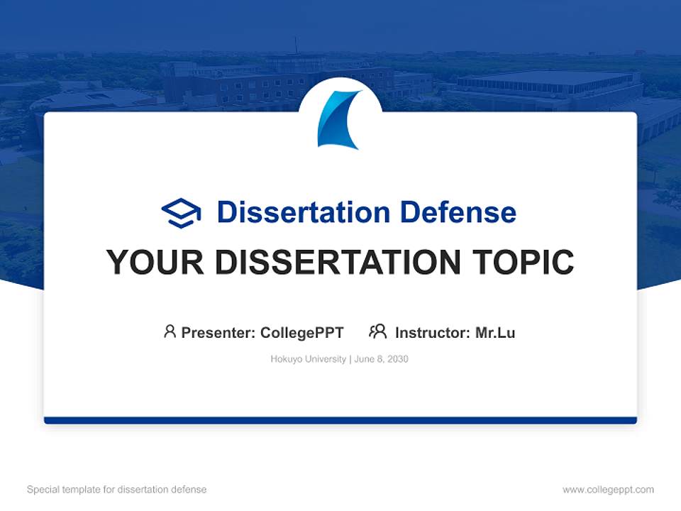 Hokuyo University Graduation Thesis Defense PPT Template4:3 ratio PPT effect preview image7