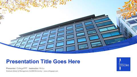 Graduate School of Management, GLOBIS University Course/Courseware Creation PPT Template