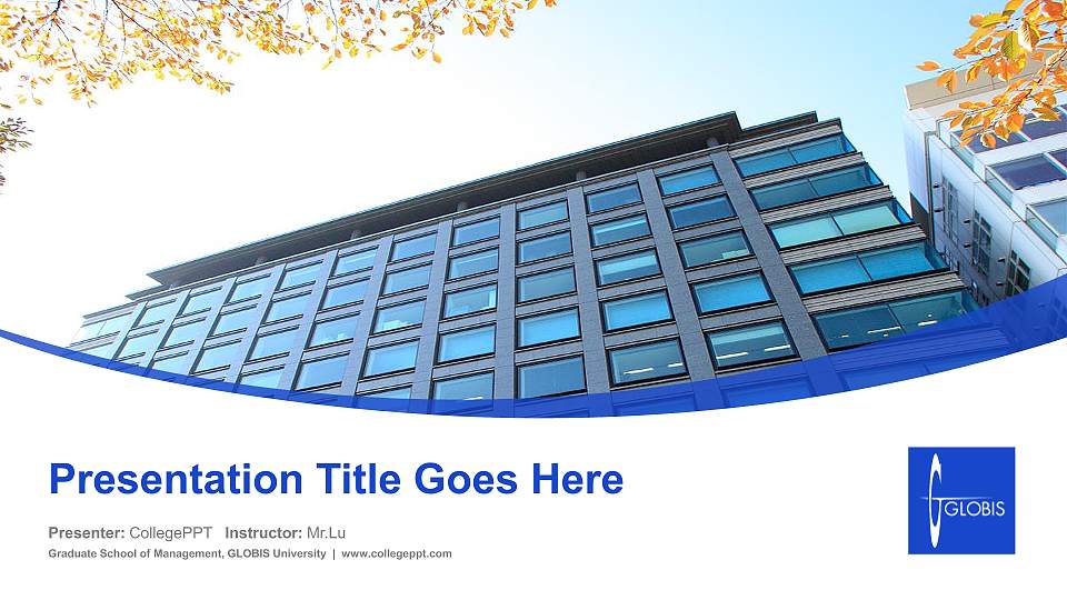 Graduate School of Management, GLOBIS University Course/Courseware Creation PPT Template16:9 ratio PPT effect preview image1