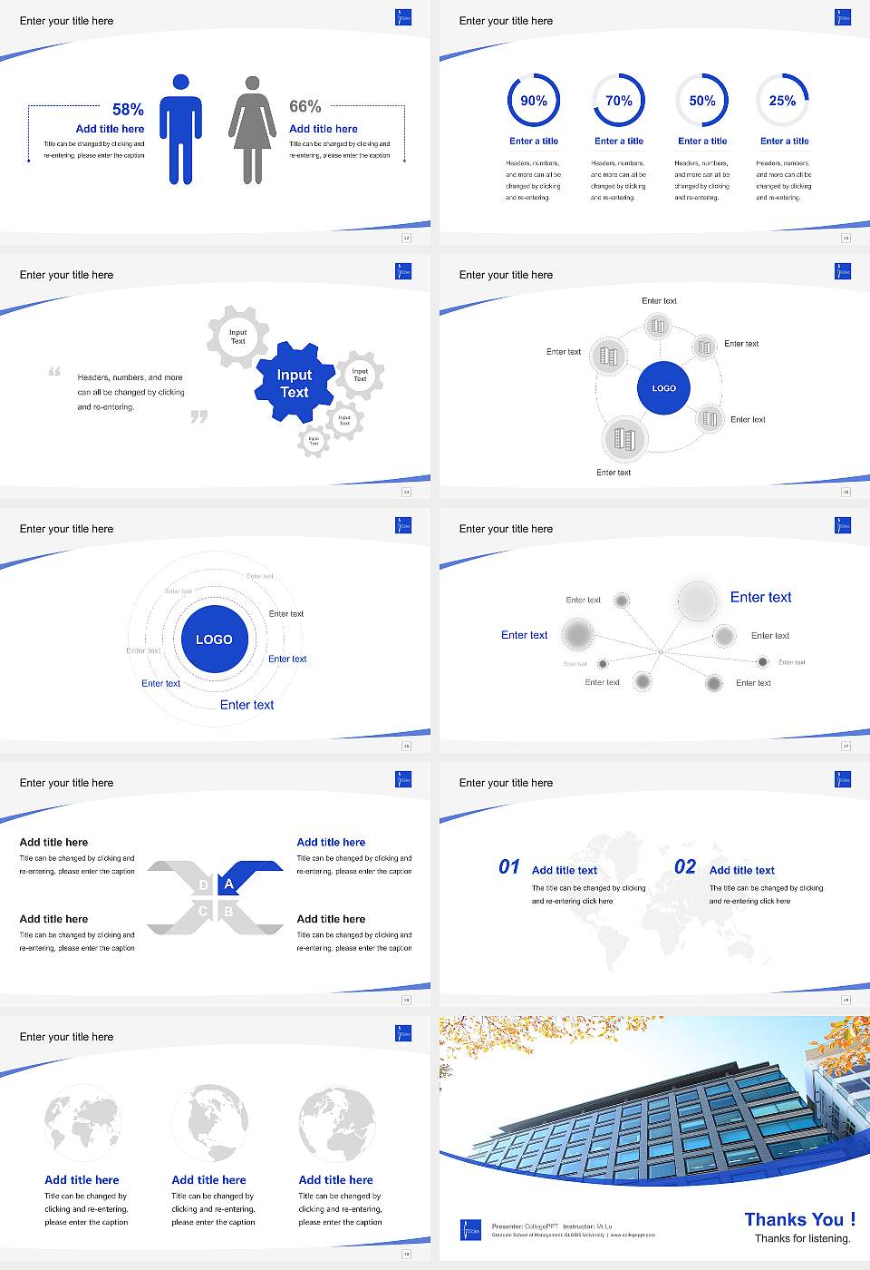 Graduate School of Management, GLOBIS University Course/Courseware Creation PPT Template16:9 ratio PPT effect preview image4