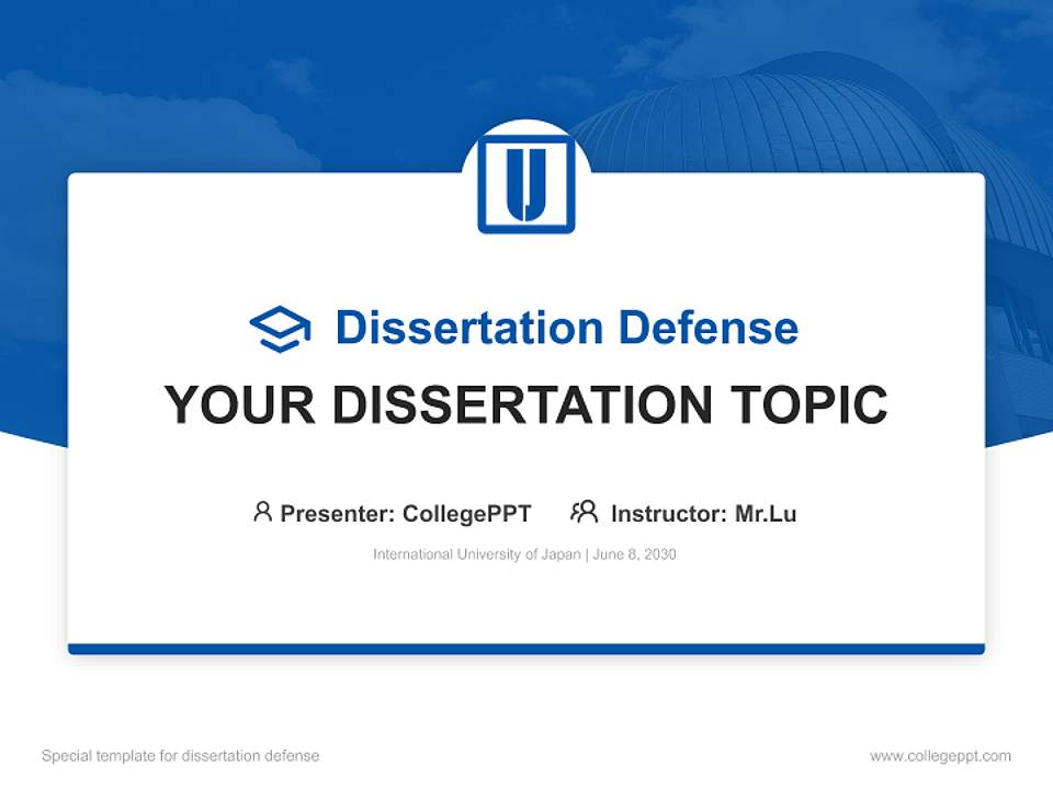 International University of Japan Graduation Thesis Defense PPT Template4:3 ratio PPT effect preview image7
