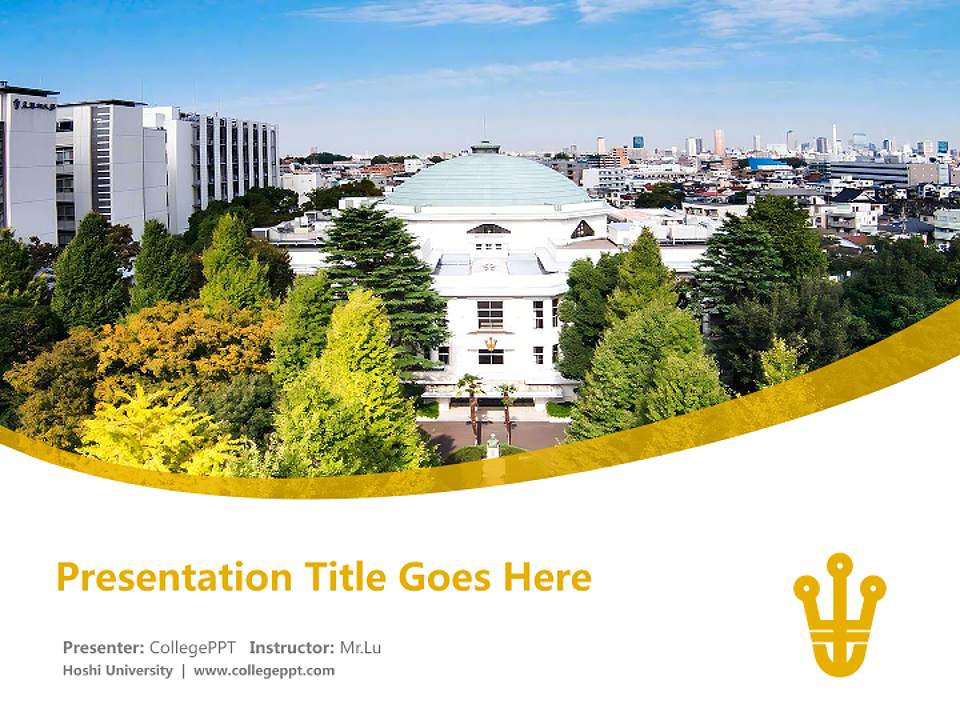 Hoshi University Course/Courseware Creation PPT Template4:3 ratio PPT effect preview image5