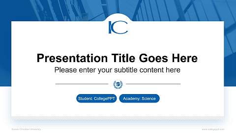 Ibaraki Christian University National Scholarship Defense PPT Template