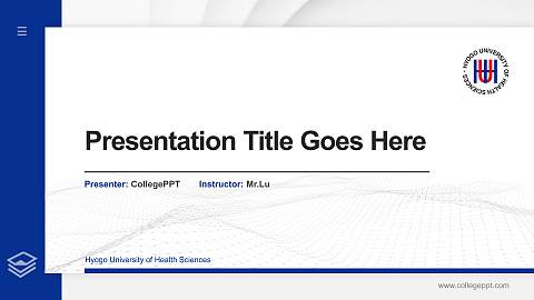 Hyogo University of Health Sciences Thesis Proposal/Graduation Defense PPT Template