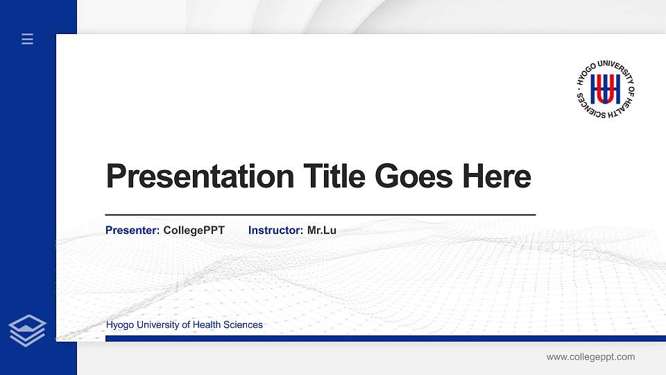 Hyogo University of Health Sciences Thesis Proposal/Graduation Defense PPT Template16:9 ratio PPT effect preview image
