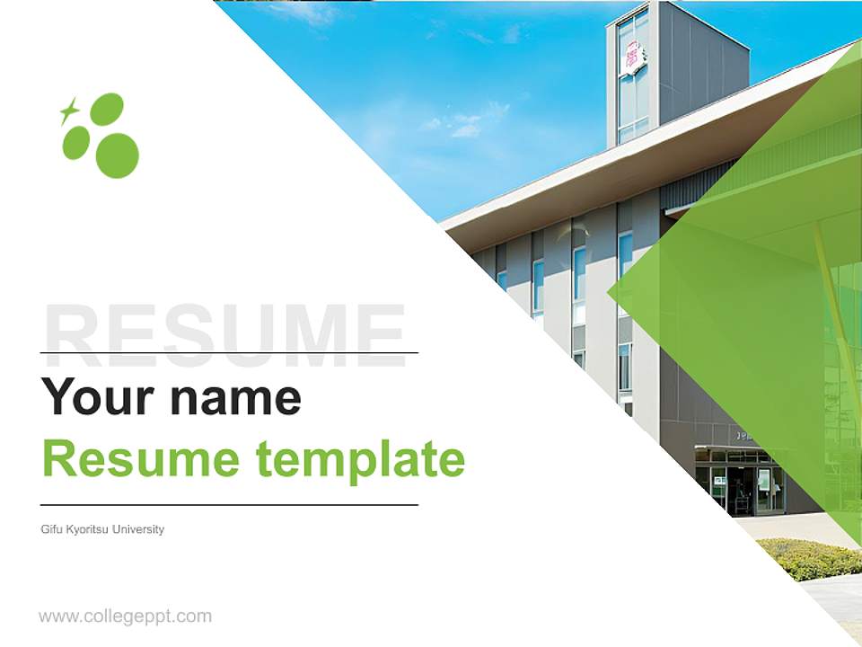 Gifu Kyoritsu University Resume PPT Template4:3 ratio PPT effect preview image5