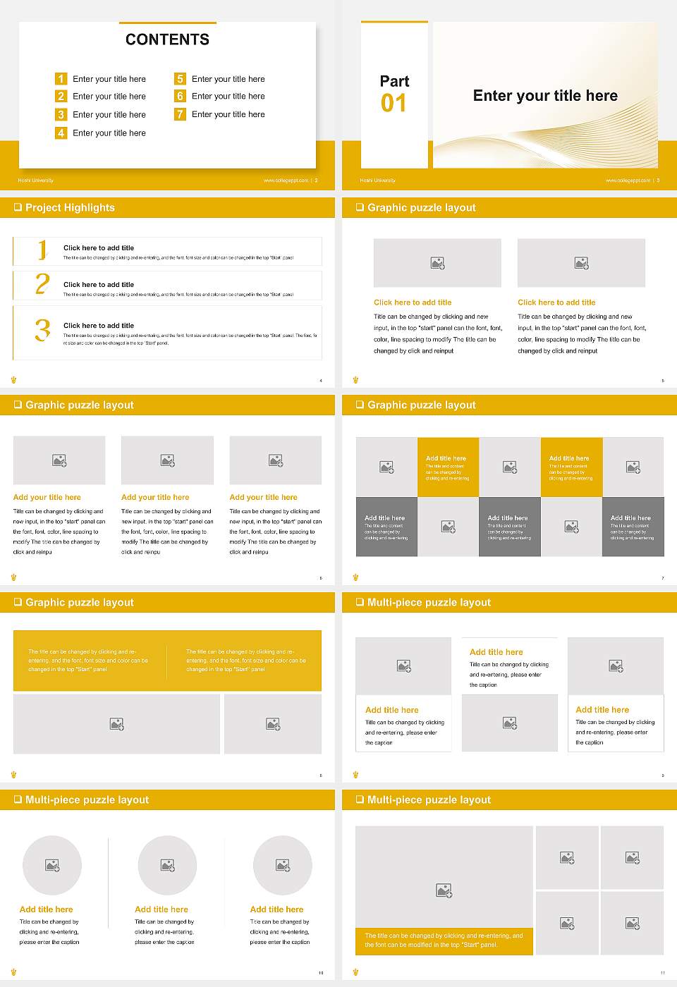 Hoshi University General Purpose PPT Template16:9 ratio PPT effect preview image2