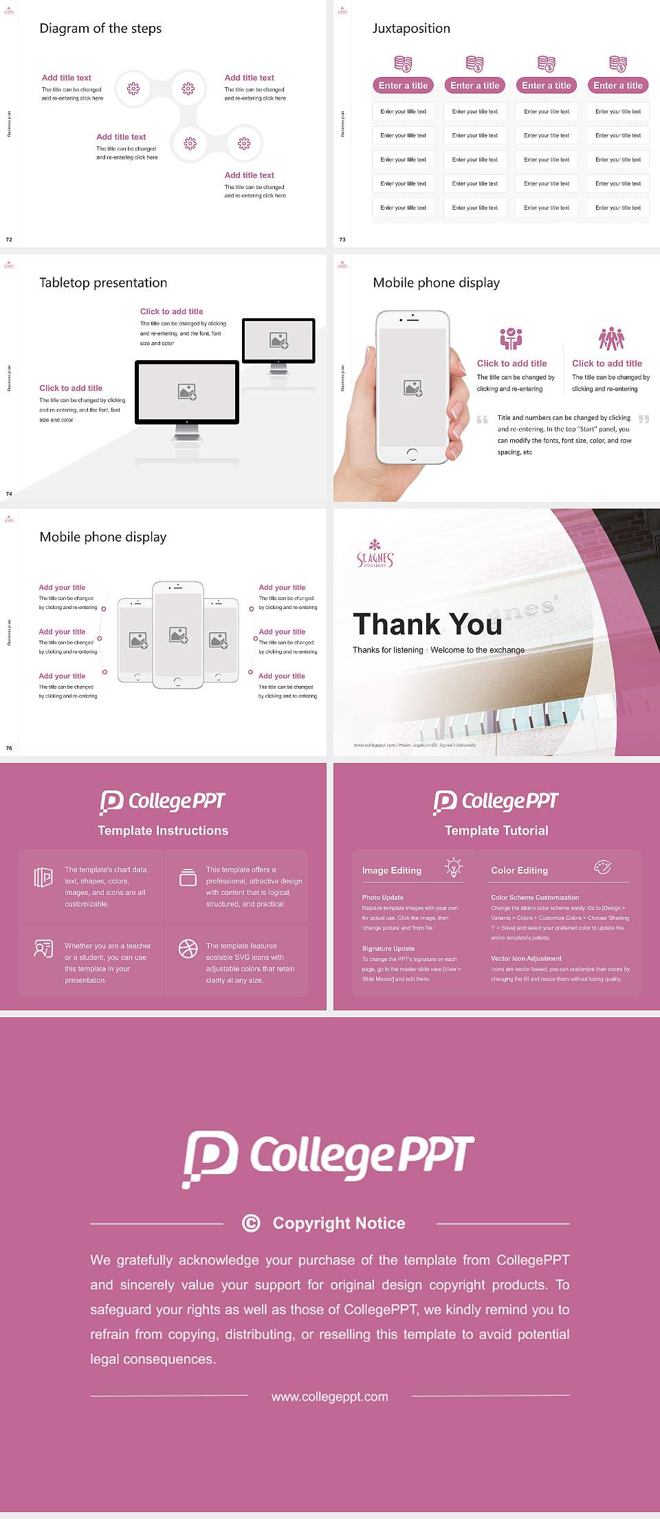 Heian Jogakuin (St. Agnes’) University Competition/Entrepreneurship Contest PPT Template4:3 ratio PPT effect preview image9