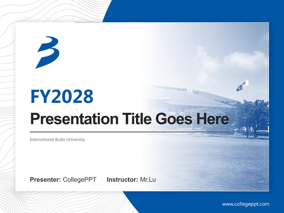 International Budo University Academic Presentation/Research Findings Report PPT Template4:3 ratio PPT effect preview image5
