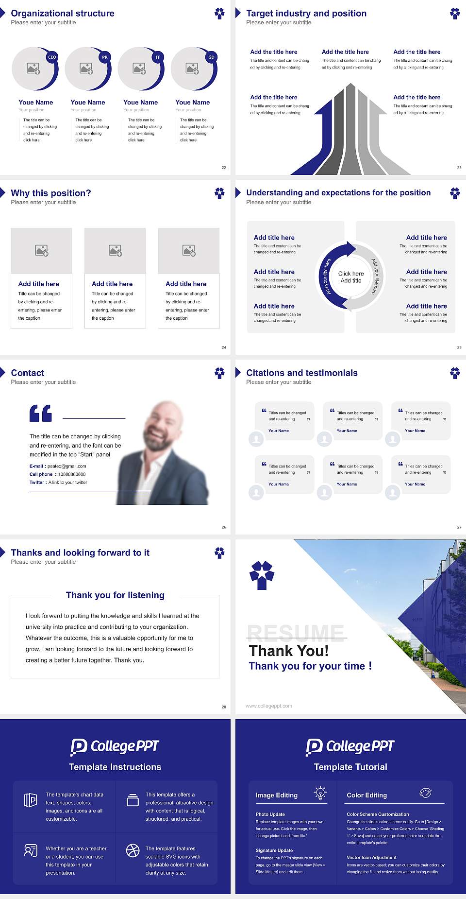 Hokusei Gakuen University Resume PPT Template4:3 ratio PPT effect preview image4