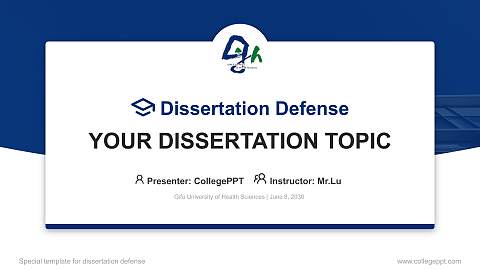 Gifu University of Health Sciences Graduation Thesis Defense PPT Template