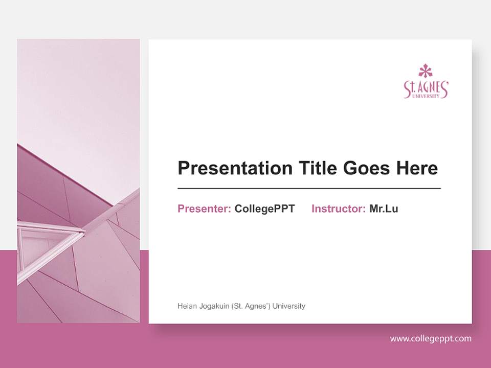 Heian Jogakuin (St. Agnes’) University General Purpose PPT Template4:3 ratio PPT effect preview image6