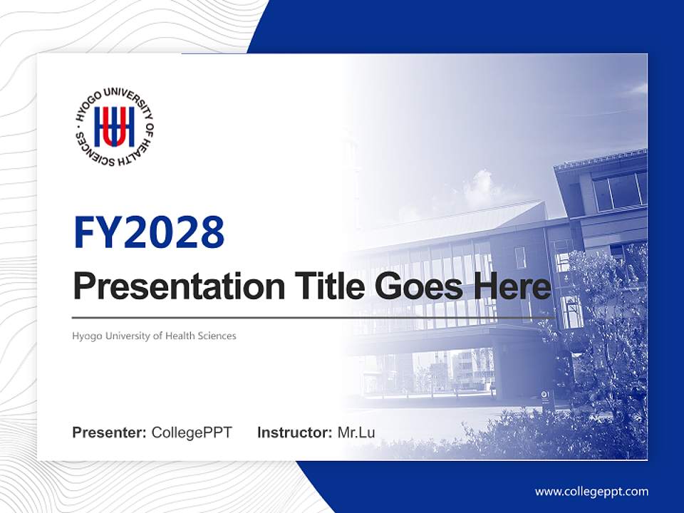 Hyogo University of Health Sciences Academic Presentation/Research Findings Report PPT Template4:3 ratio PPT effect preview image5