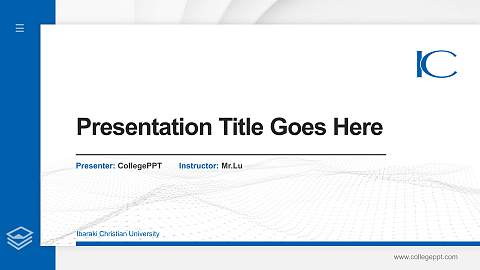 Ibaraki Christian University Thesis Proposal/Graduation Defense PPT Template