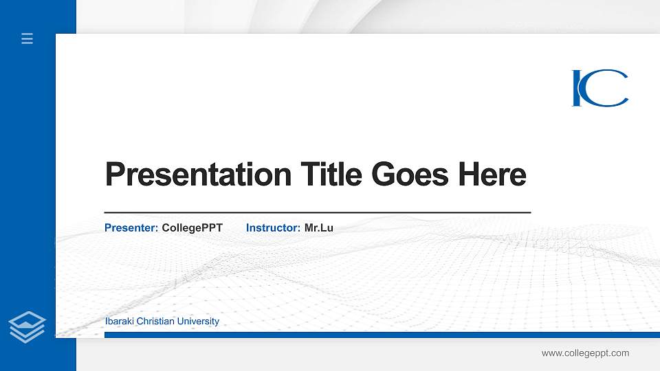 Ibaraki Christian University Thesis Proposal/Graduation Defense PPT Template16:9 ratio PPT effect preview image