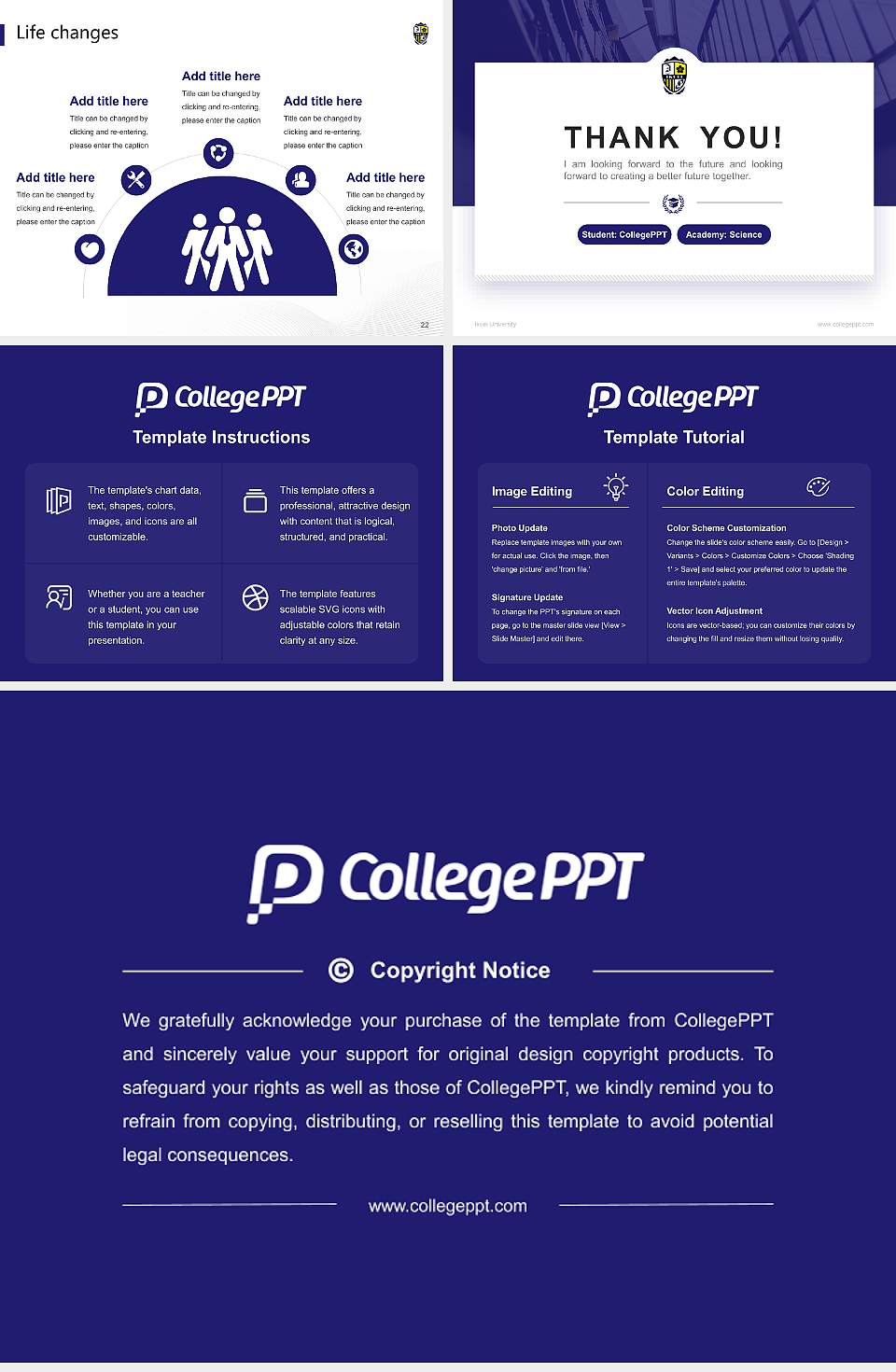 Ikuei University National Scholarship Defense PPT Template4:3 ratio PPT effect preview image4