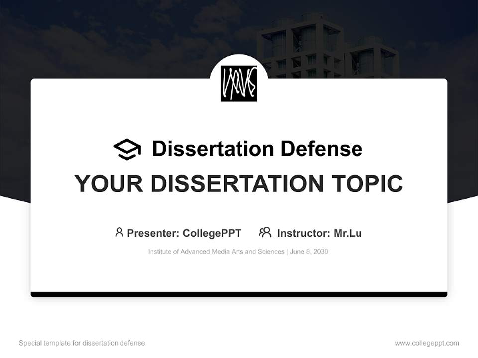 Institute of Advanced Media Arts and Sciences Graduation Thesis Defense PPT Template4:3 ratio PPT effect preview image7