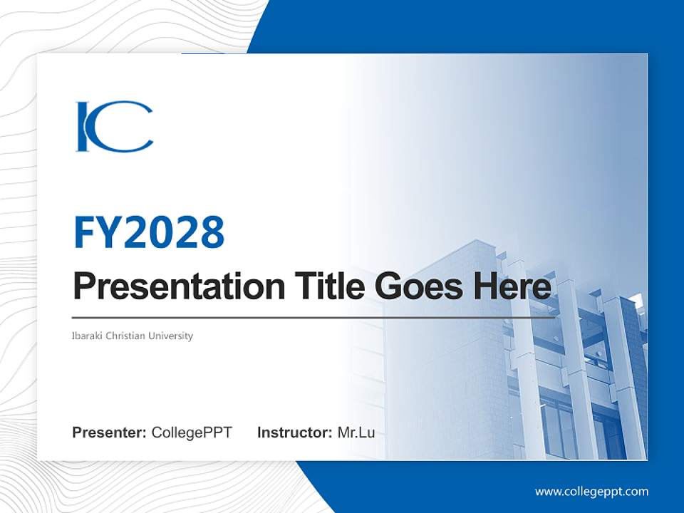 Ibaraki Christian University Academic Presentation/Research Findings Report PPT Template4:3 ratio PPT effect preview image5