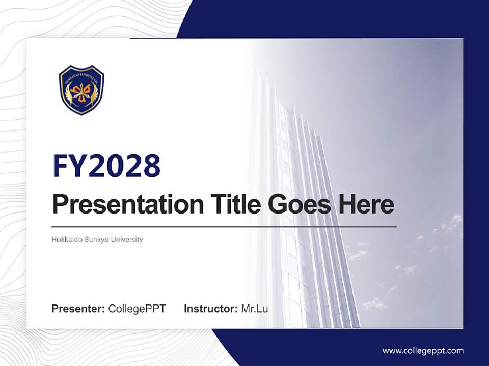 Hokkaido Bunkyo University Academic Presentation/Research Findings Report PPT Template4:3 ratio PPT effect preview image5
