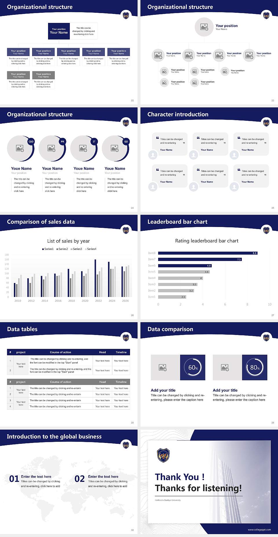 Hokkaido Bunkyo University Academic Presentation/Research Findings Report PPT Template4:3 ratio PPT effect preview image4