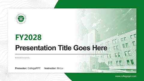 Hokkaido University Academic Presentation/Research Findings Report PPT Template