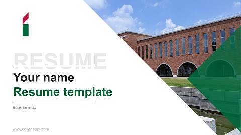 Ibaraki University Resume PPT Template