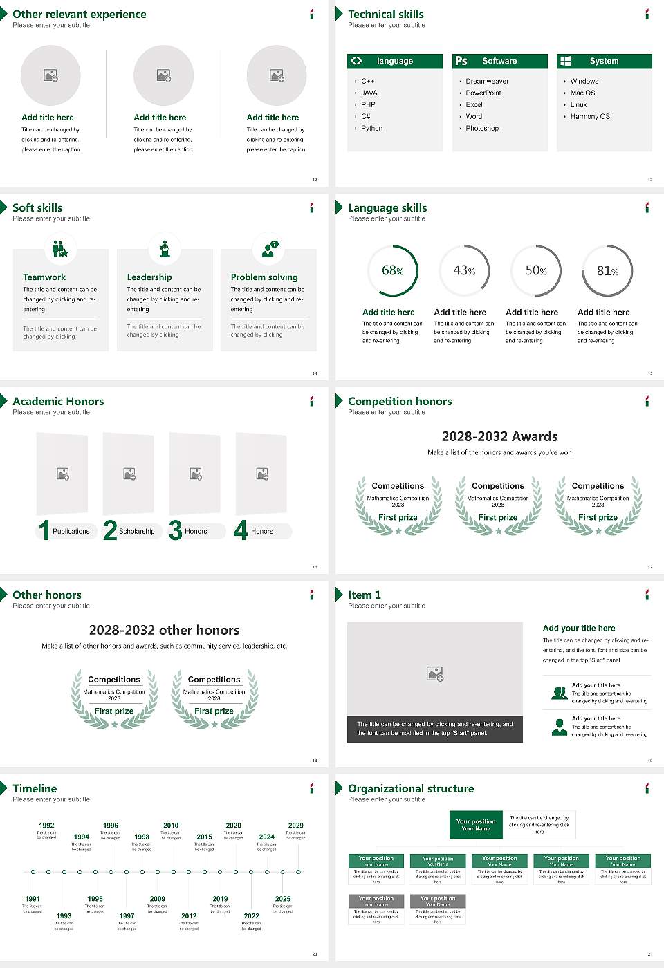 Ibaraki University Resume PPT Template16:9 ratio PPT effect preview image3