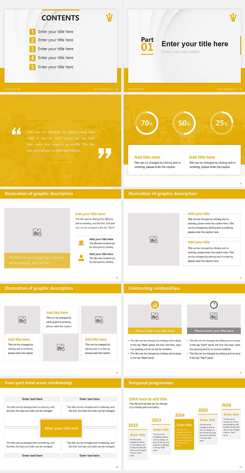 Hoshi University Thesis Proposal/Graduation Defense PPT Template4:3 ratio PPT effect preview image2
