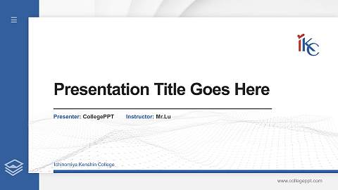 Ichinomiya Kenshin College Thesis Proposal/Graduation Defense PPT Template