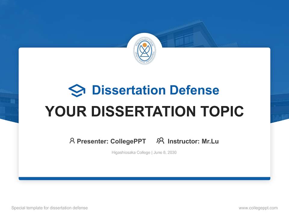 Higashiosaka College Graduation Thesis Defense PPT Template4:3 ratio PPT effect preview image7