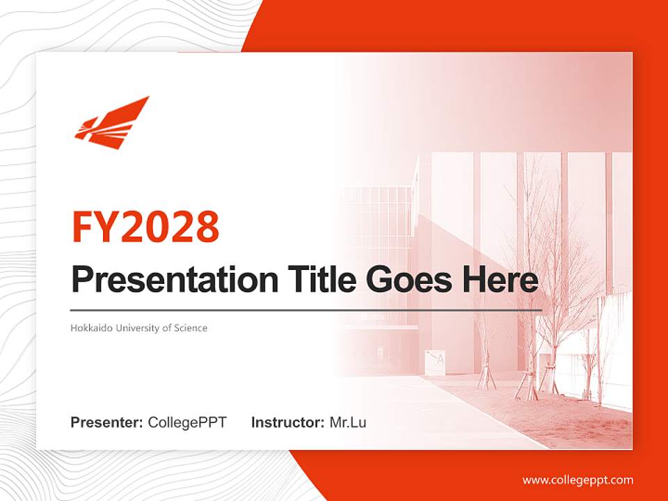 Hokkaido University of Science Academic Presentation/Research Findings Report PPT Template4:3 ratio PPT effect preview image5