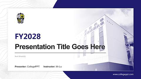 Ikuei University Academic Presentation/Research Findings Report PPT Template