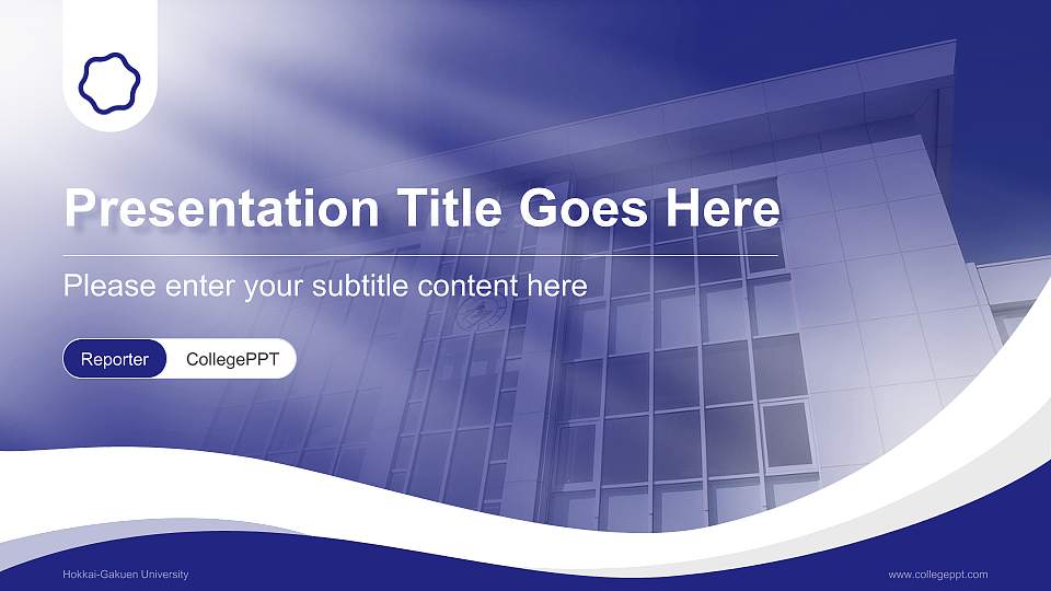 Hokkai-Gakuen University Lecture Sharing and Networking Event PPT Template16:9 ratio PPT effect preview image