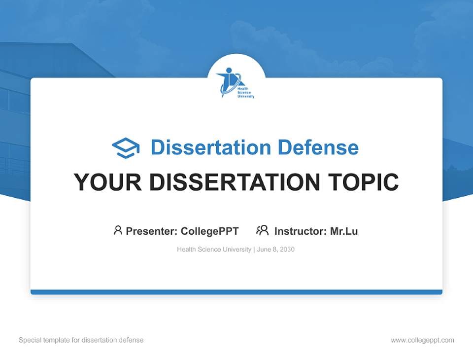 Health Science University Graduation Thesis Defense PPT Template4:3 ratio PPT effect preview image7