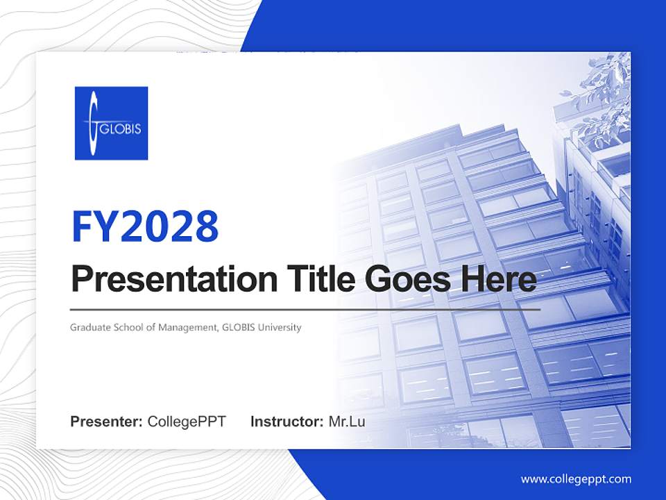 Graduate School of Management, GLOBIS University Academic Presentation/Research Findings Report PPT Template4:3 ratio PPT effect preview image5