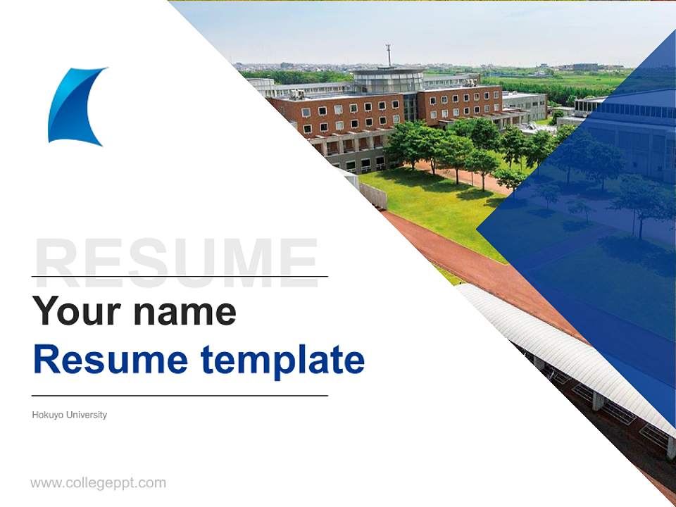 Hokuyo University Resume PPT Template4:3 ratio PPT effect preview image5