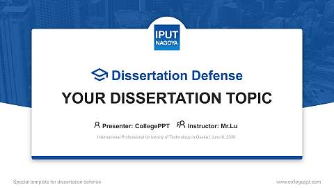 International Professional University of Technology in Osaka Graduation Thesis Defense PPT Template