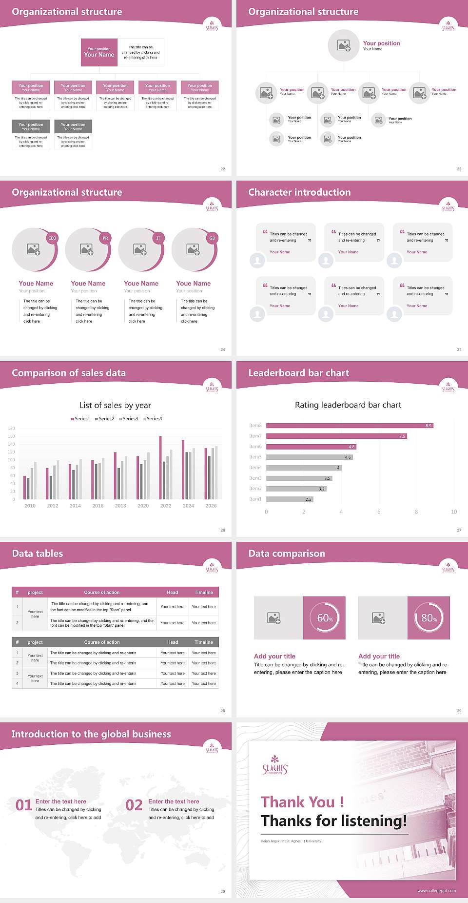 Heian Jogakuin (St. Agnes’) University Academic Presentation/Research Findings Report PPT Template4:3 ratio PPT effect preview image4