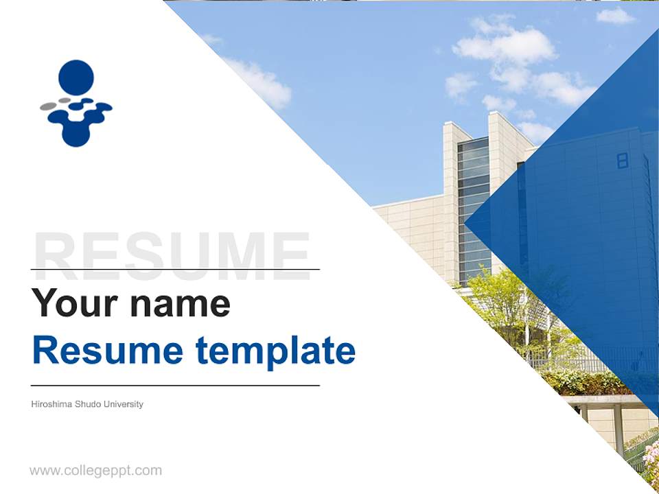 Hiroshima Shudo University Resume PPT Template4:3 ratio PPT effect preview image5
