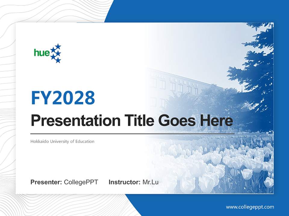 Hokkaido University of Education Academic Presentation/Research Findings Report PPT Template4:3 ratio PPT effect preview image5