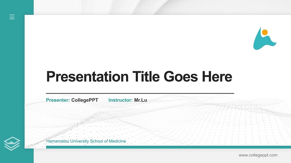 Hamamatsu University School of Medicine Thesis Proposal/Graduation Defense PPT Template16:9 ratio PPT effect preview image