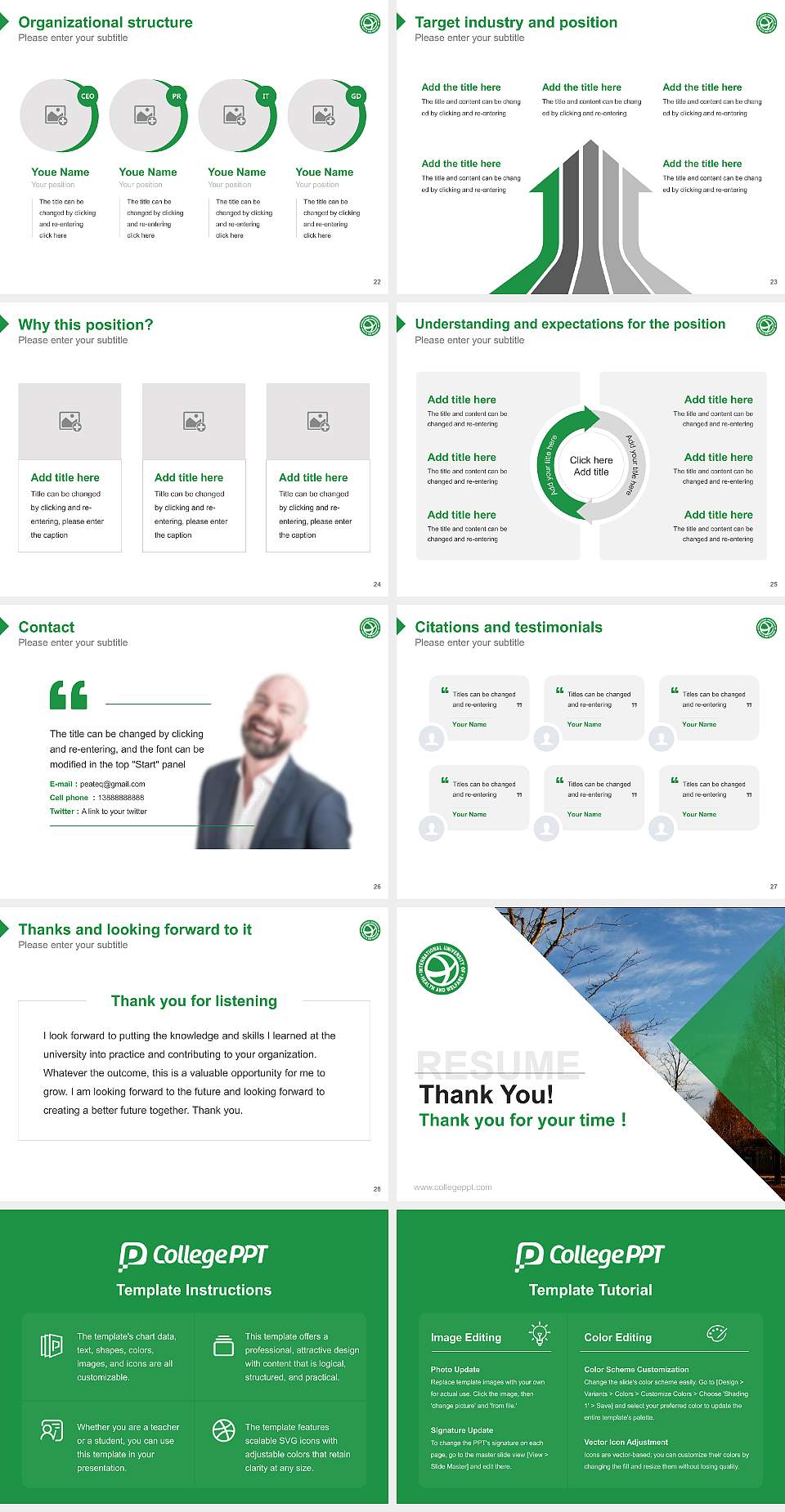 International University of Health And Welfare Resume PPT Template4:3 ratio PPT effect preview image4